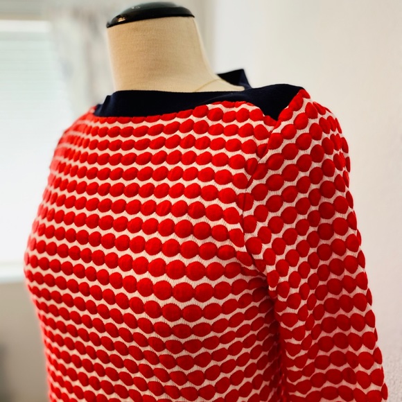 VTG Ruby Red 3/4 Sleeve Body Hugging Sweater- PS - Picture 7 of 7